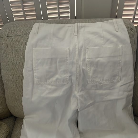ZARA - Cropped Wide Leg White Jeans - Picture 4 of 5